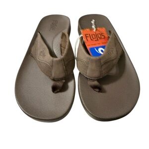 Flojos Men’s Flip Flops · Size 9 · Brown